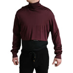 Dolce & Gabbana Maroon Viscose Turtleneck Pullover Sweater TSH84755-48
