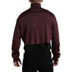 Dolce & Gabbana Maroon Viscose Turtleneck Pullover Sweater TSH84755-48