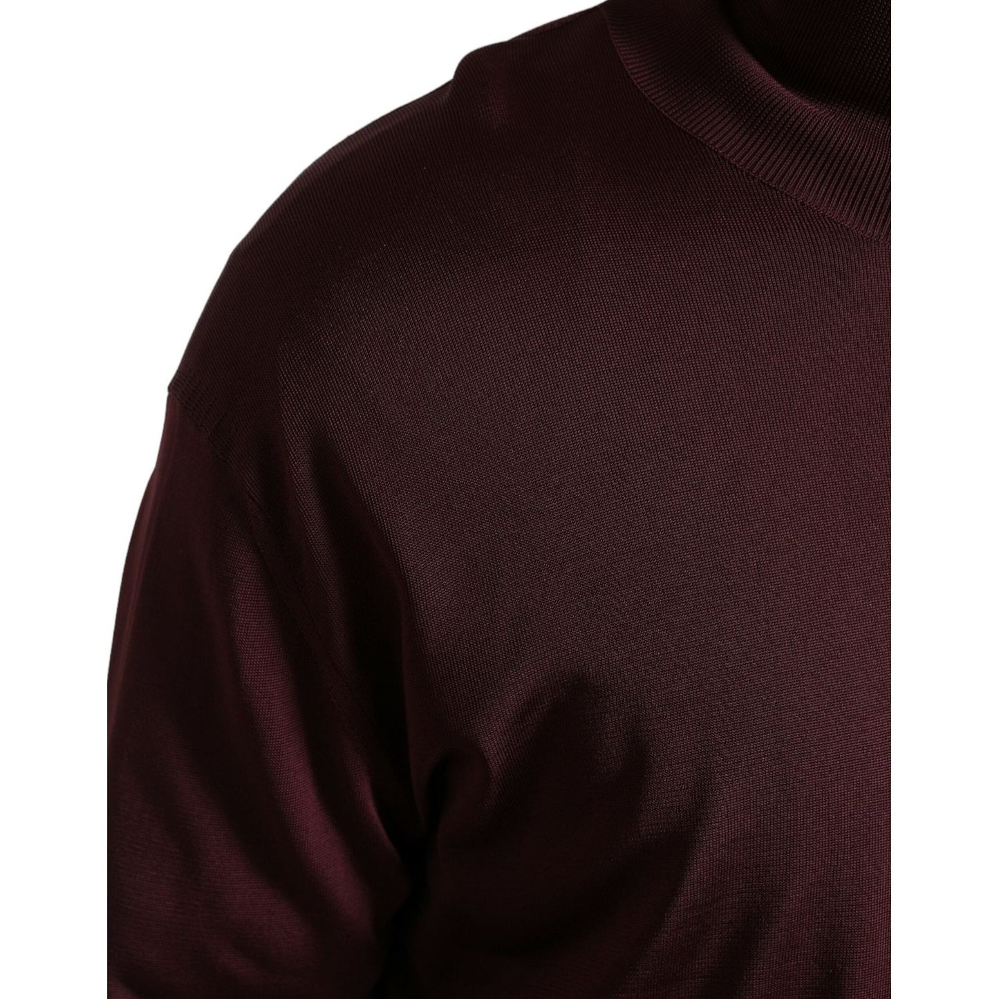 Dolce & Gabbana Maroon Viscose Turtleneck Pullover Sweater TSH84755-48