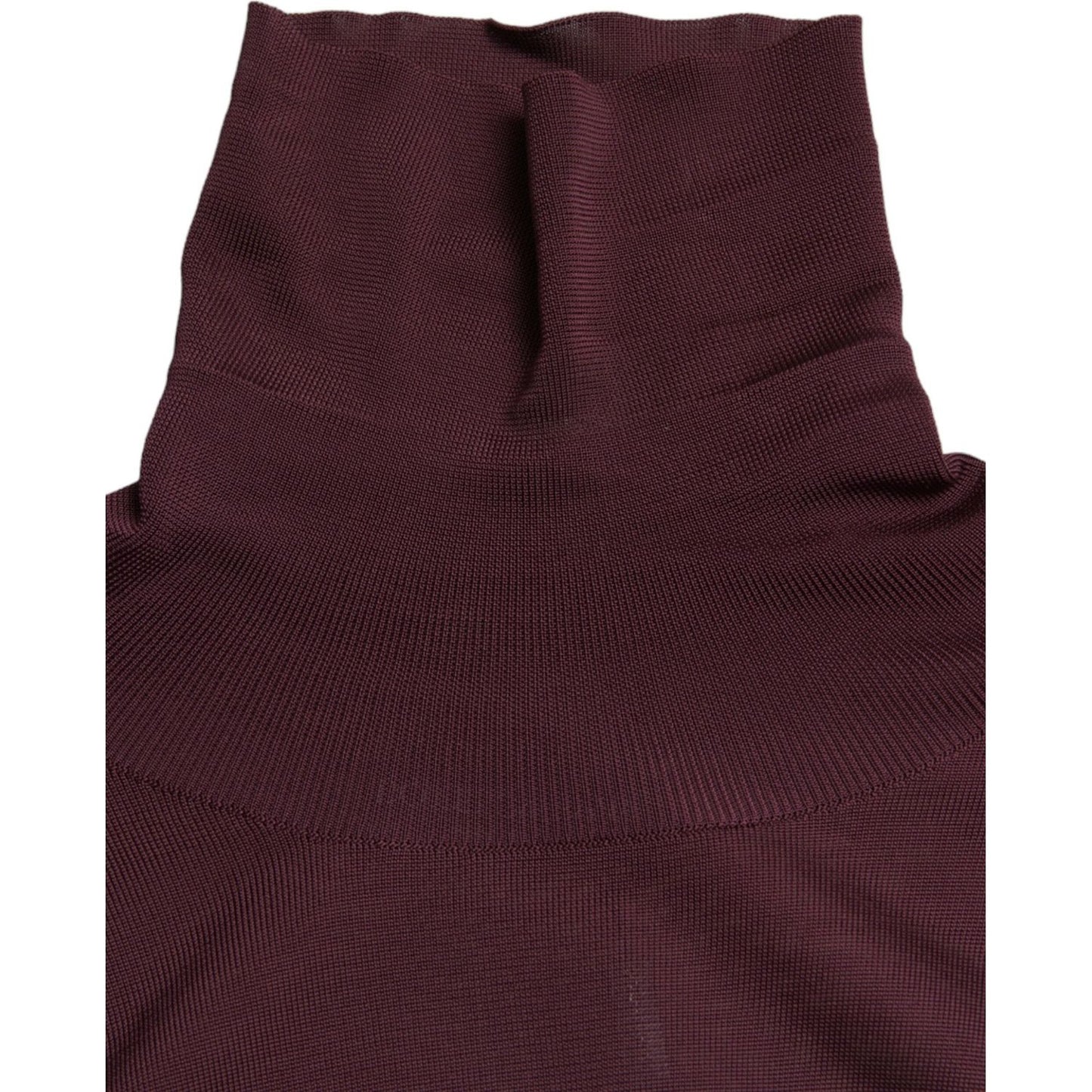 Dolce & Gabbana Maroon Viscose Turtleneck Pullover Sweater TSH84755-48