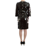 Dolce & Gabbana Black patent floral HANDPAINTED dress SIG12063-1