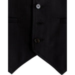 Costume National Black striped cotton casual vest SIG10772-1