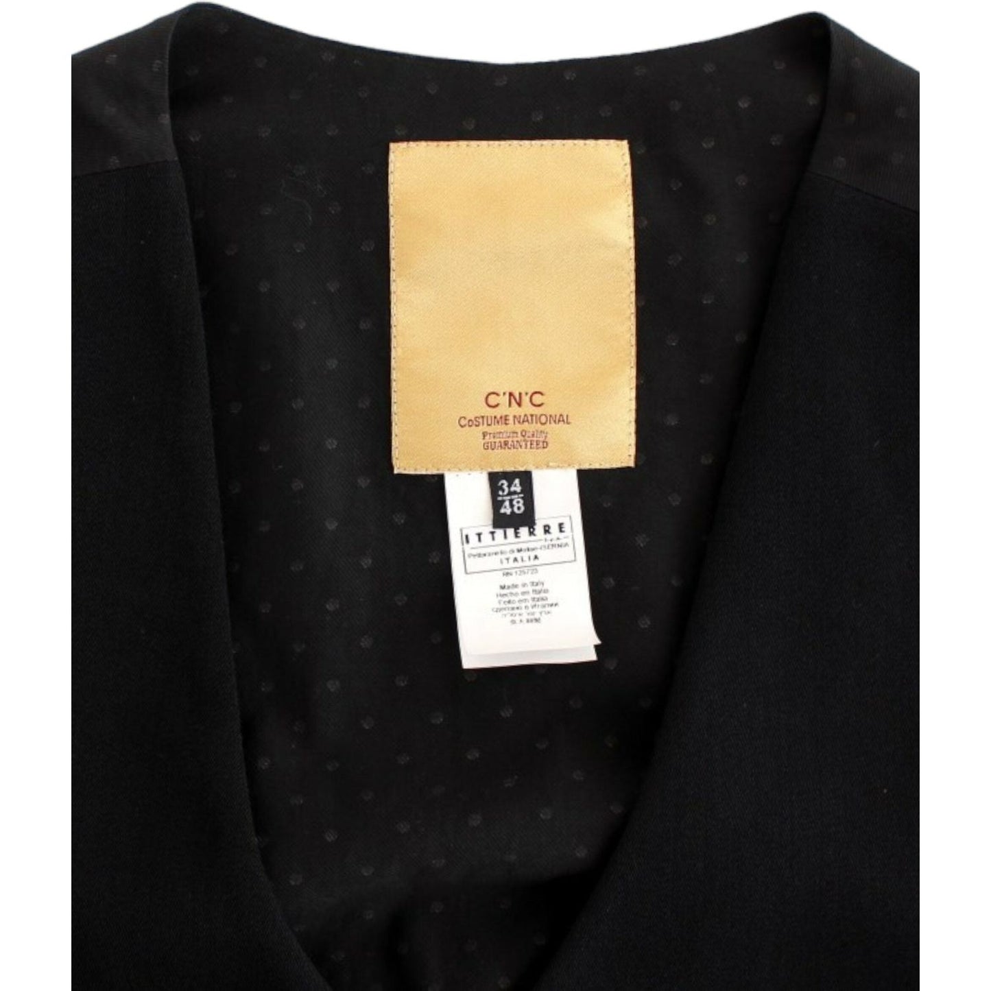 Costume National Black wool blend casual vest SIG10769-1