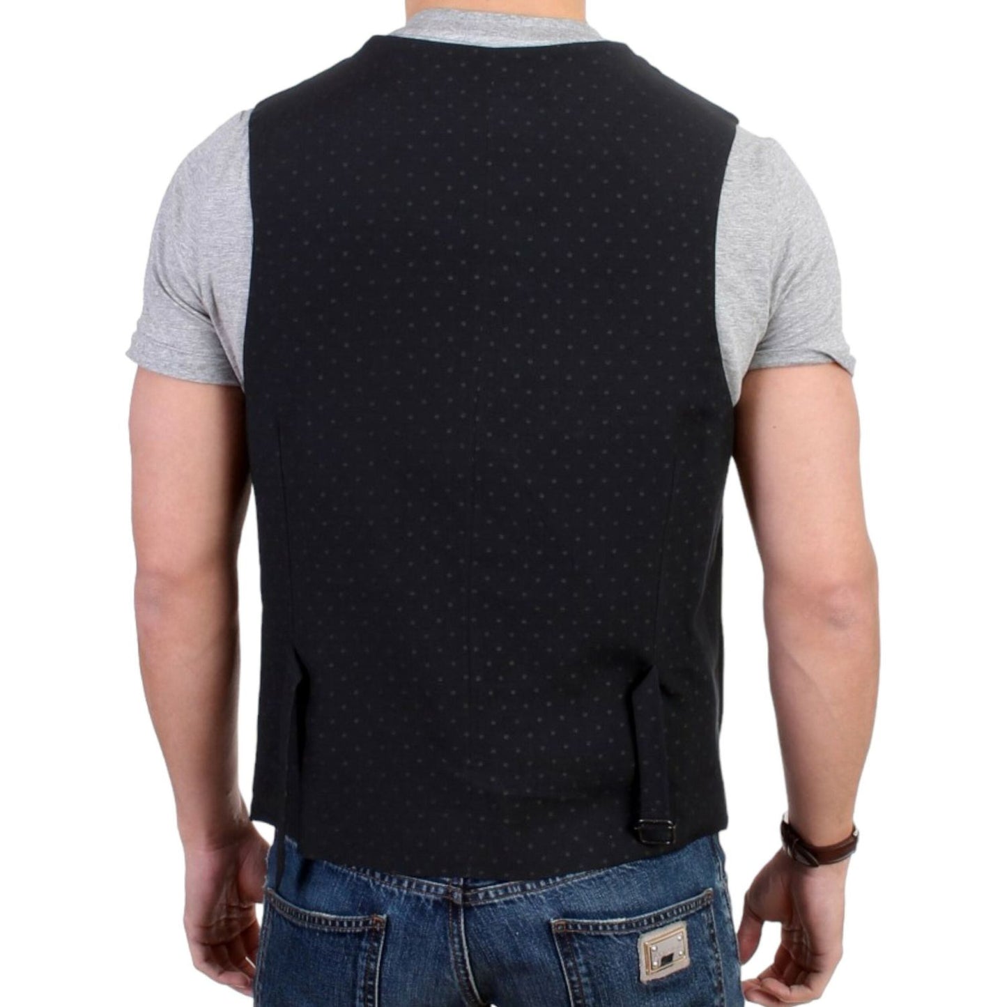 Costume National Black wool blend casual vest SIG10769-1