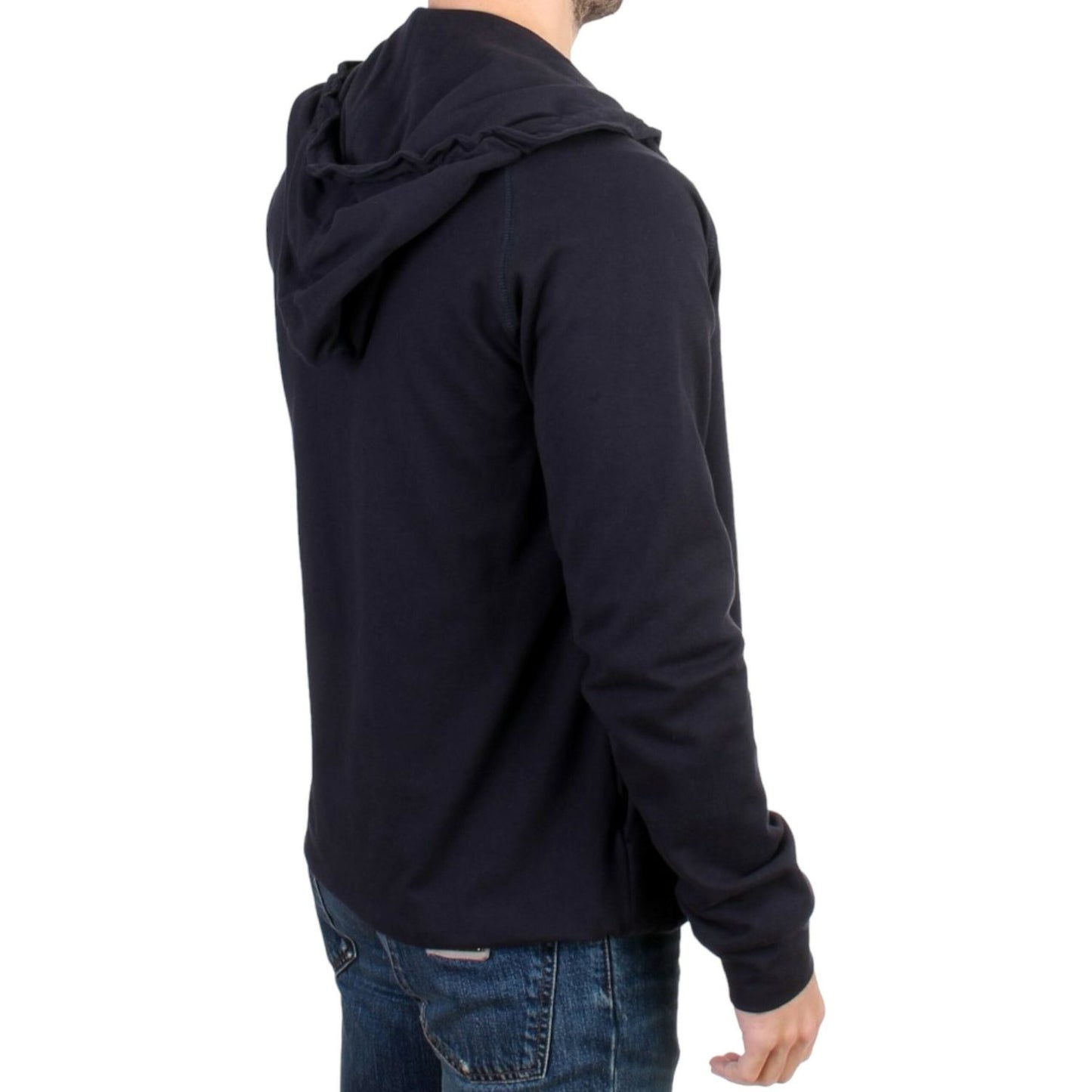 Costume National Blue hooded cotton sweater SIG10862-1