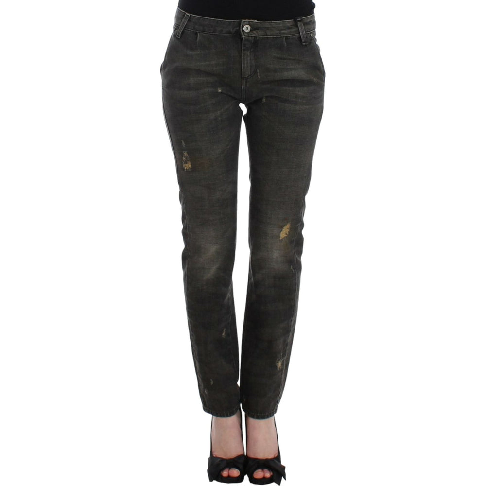 Costume National Gray distressed jeans SIG12464-1