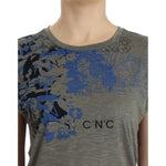 Costume National Gray print sleeveless t-shirt SIG12531-4
