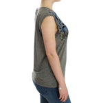 Costume National Gray print sleeveless t-shirt SIG12531-4
