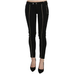 Dolce & Gabbana Black Low Waist Zipper Cropped Skinny Denim Pants PAN70463-26