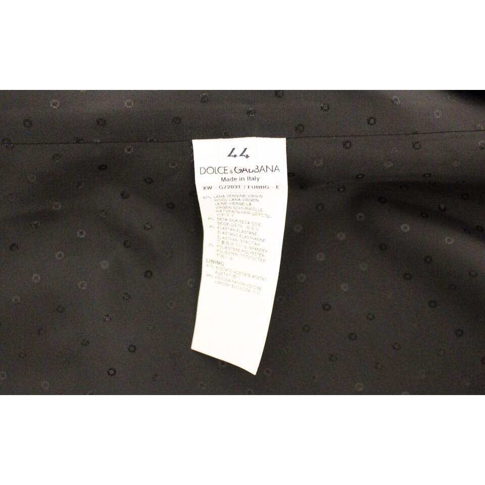 Dolce & Gabbana Black Wool Silk Stretch Dress Vest Blazer VES10054-1