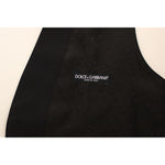 Dolce & Gabbana Black Wool Silk Stretch Dress Vest Blazer VES10054-1