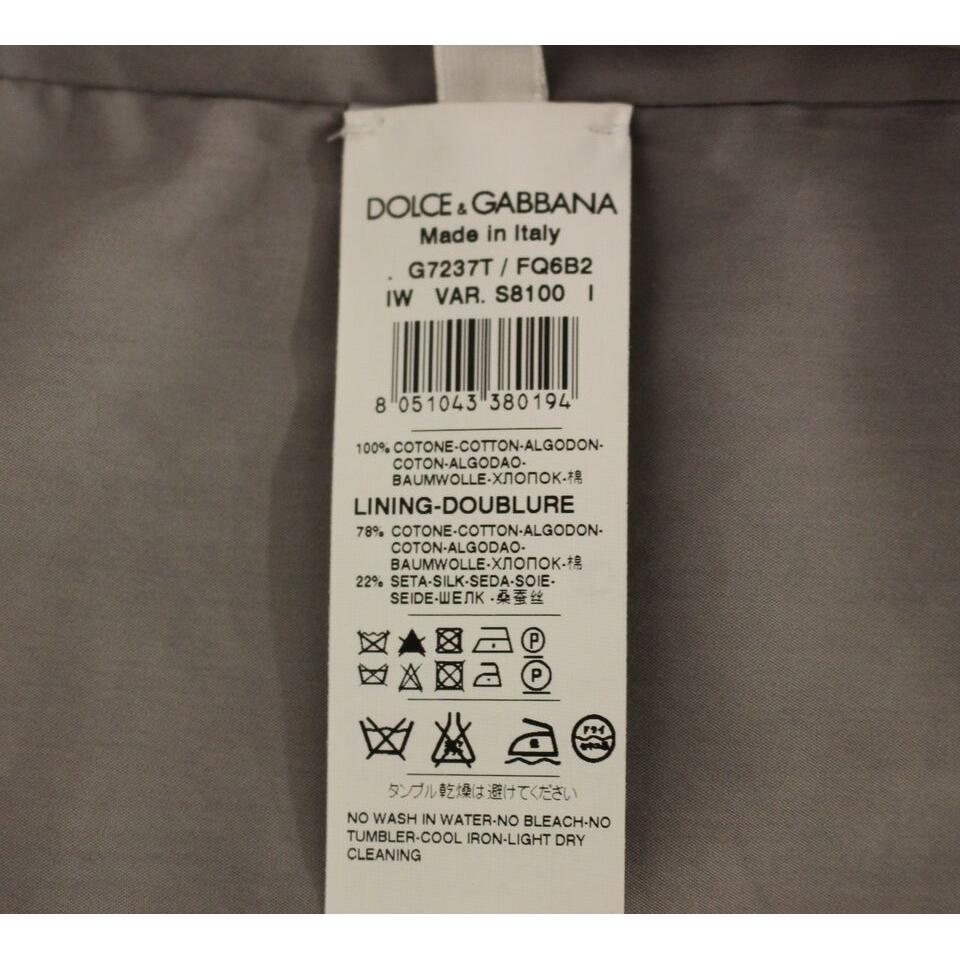 Dolce & Gabbana Gray Cotton Slim Fit Button Front Dress Vest GSS10422-1