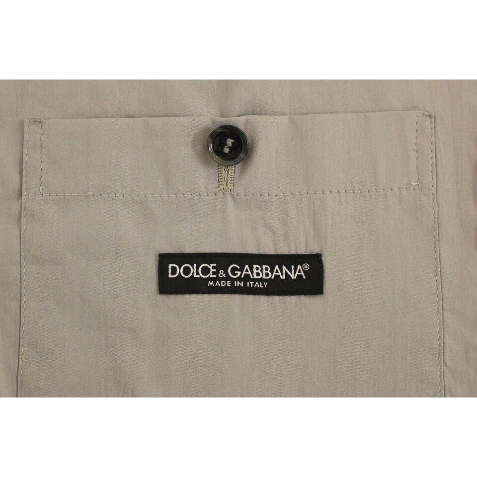 Dolce & Gabbana Gray Cotton Slim Fit Button Front Dress Vest GSS10422-1