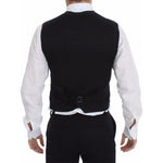 Dolce & Gabbana Black Cotton Viscose Dress Vest Blazer VES10076-4