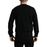 Dolce & Gabbana Black Cotton Crew Neck Men Pullover Sweater TSH84775-50