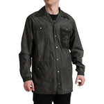 Dolce & Gabbana Dark Gray Cotton Collared Long Sleeves Shirt TSH84743-41