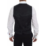 Dolce & Gabbana Gray Striped Wool Logo Vest Gilet Weste GSS12021-1
