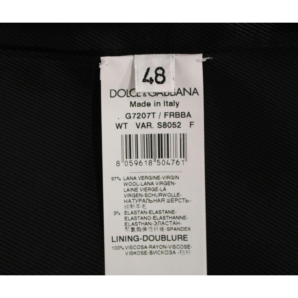 Dolce & Gabbana Gray Striped Wool Logo Vest Gilet Weste GSS12033-1