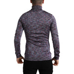 Dolce & Gabbana Blue Purple Turtleneck Pullover Sweater TSH84648-50