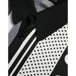 Dolce & Gabbana Black White Jumper Cardigan Polo Sweater TSH84650-46