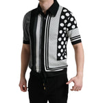 Dolce & Gabbana Black White Jumper Cardigan Polo Sweater TSH84650-46
