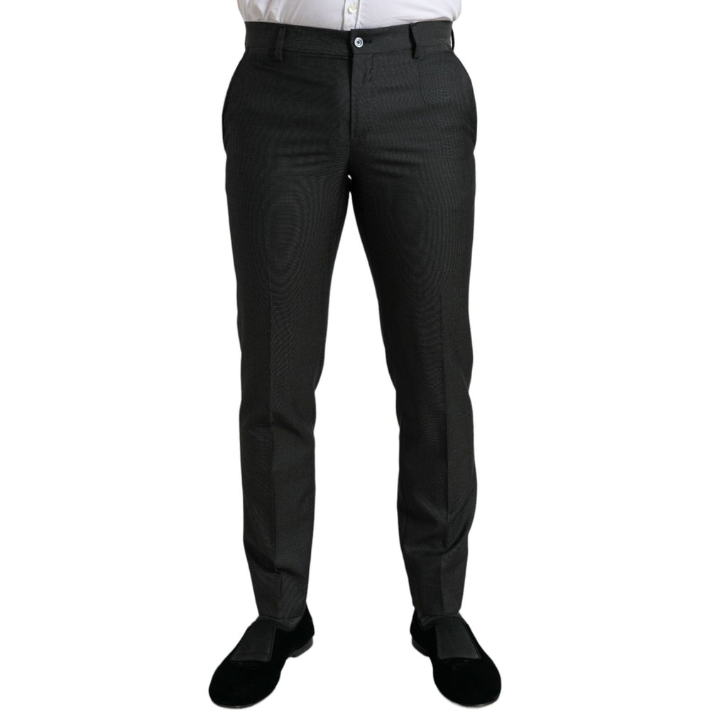 Dolce & Gabbana Dark Gray Stretch Slim Formal Pants PAN5065-48