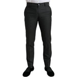 Dolce & Gabbana Dark Gray Stretch Slim Formal Pants PAN5065-48