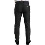 Dolce & Gabbana Dark Gray Stretch Slim Formal Pants PAN5065-48
