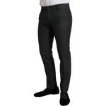 Dolce & Gabbana Dark Gray Stretch Slim Formal Pants PAN5065-48