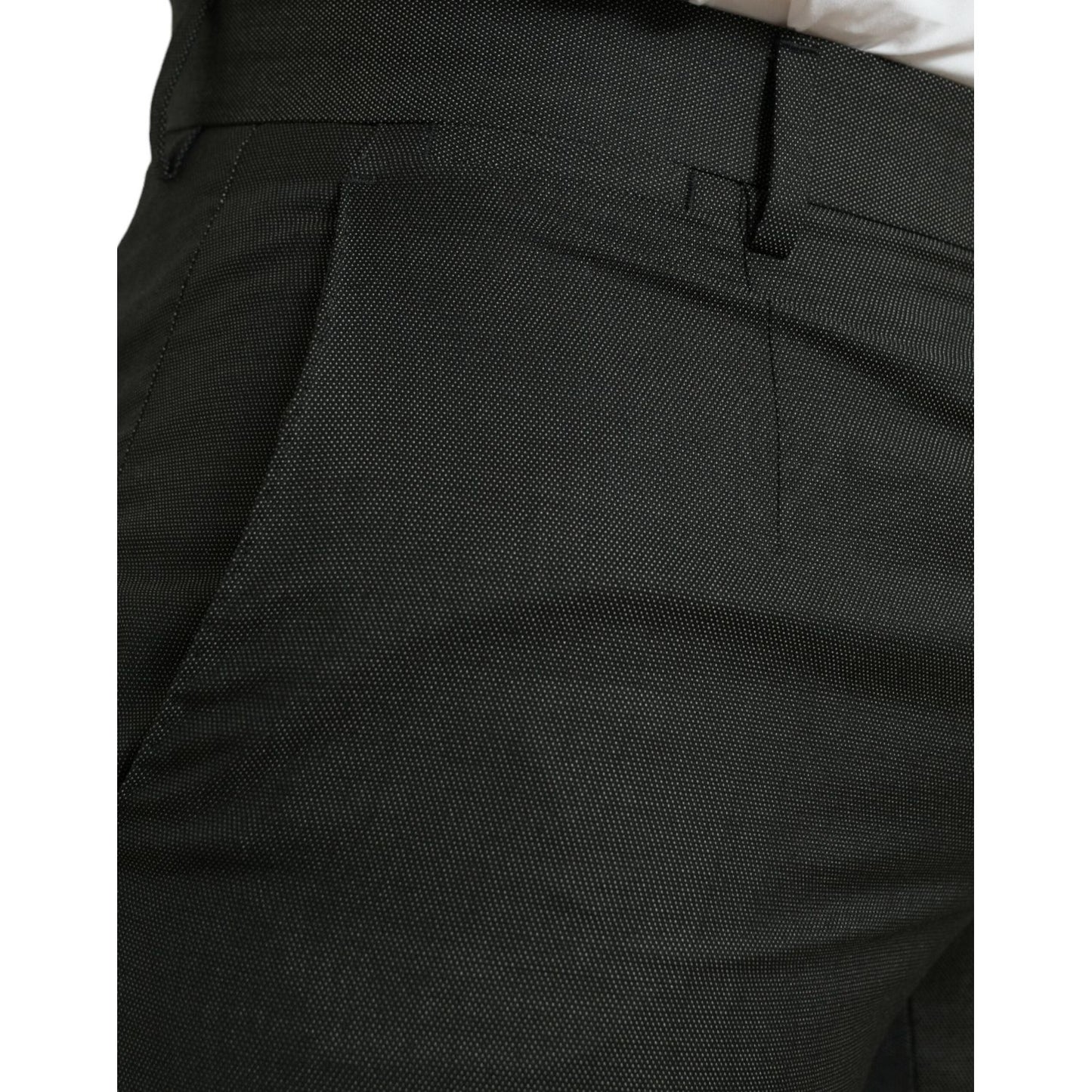 Dolce & Gabbana Dark Gray Stretch Slim Formal Pants PAN5065-48