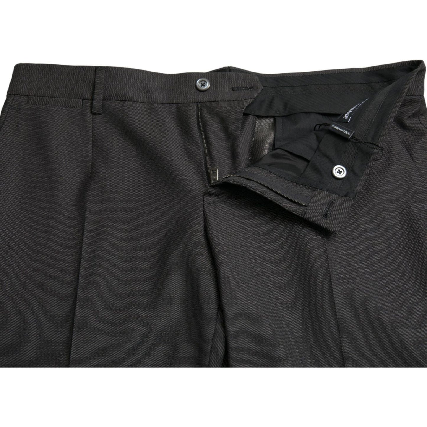 Dolce & Gabbana Dark Gray Stretch Slim Formal Pants PAN5065-48