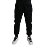 Dolce & Gabbana Black Leopard Cotton Slim Fit Jogger Pants PAN74988-50