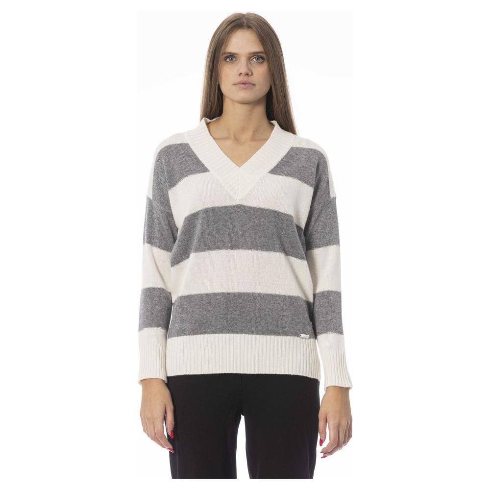 Baldinini Trend Gray Wool Women Sweater