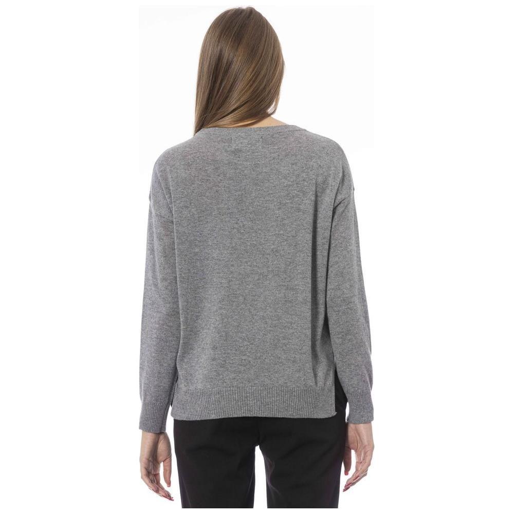 Baldinini Trend Gray Viscose Women Sweater BA-23843-M