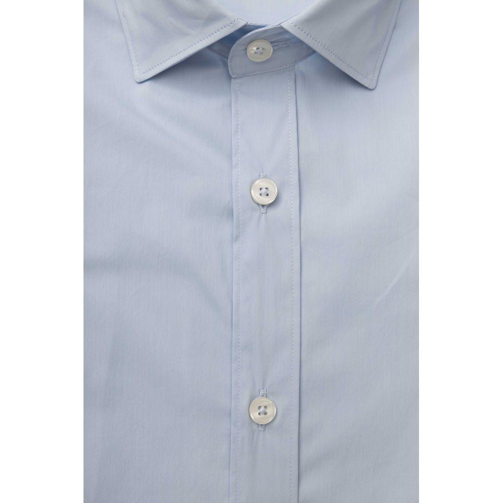 Bagutta Light Blue Cotton Men Shirt BA-23933-XL