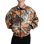 Dolce & Gabbana Multicolor Abstract Polyester Bomber Jacket JKT3763-50