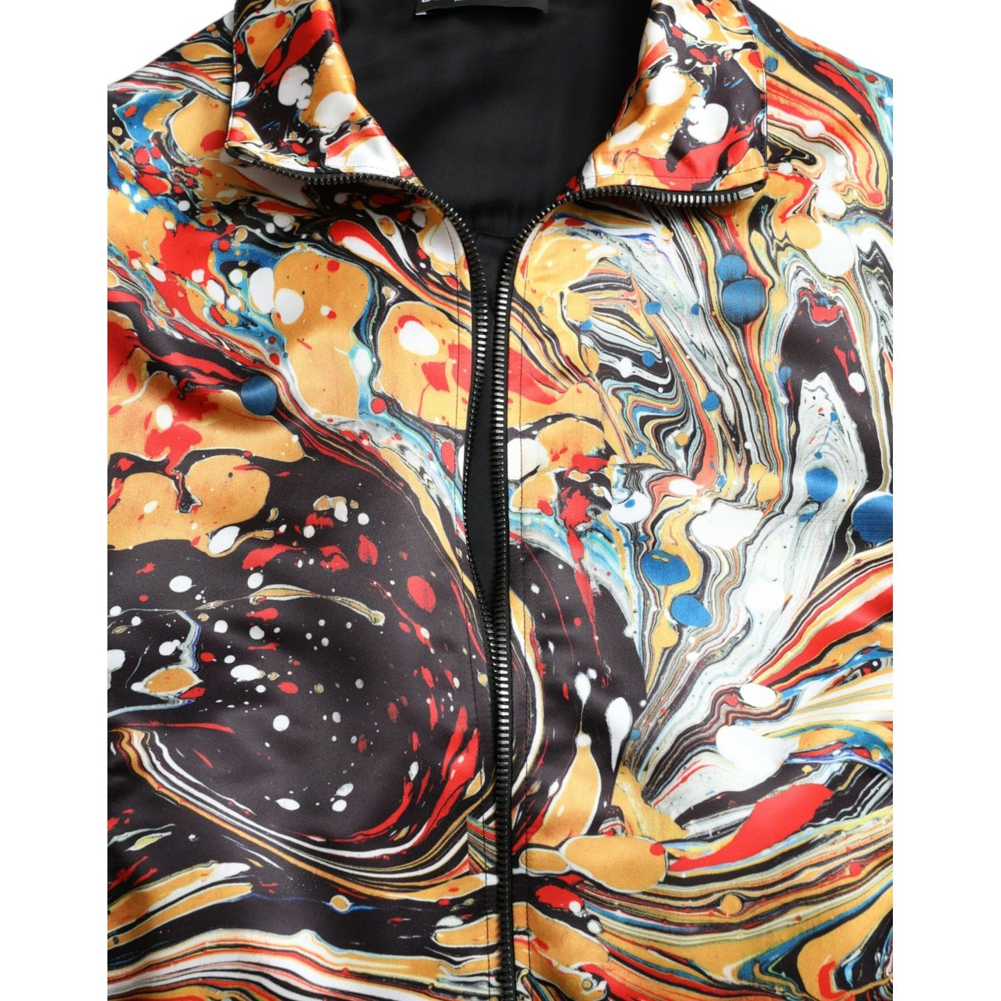 Dolce & Gabbana Multicolor Abstract Polyester Bomber Jacket JKT3763-50