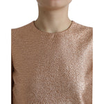 Dolce & Gabbana Pink Jacquard Sleeveless Shift Mini Dress DR28979-40