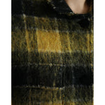 Dolce & Gabbana Yellow Plaid Long Sleeve Casual Coat Jacket JKT3693-40