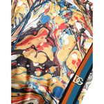 Dolce & Gabbana Multicolor Marble Print Satin Pants PAN74867-46