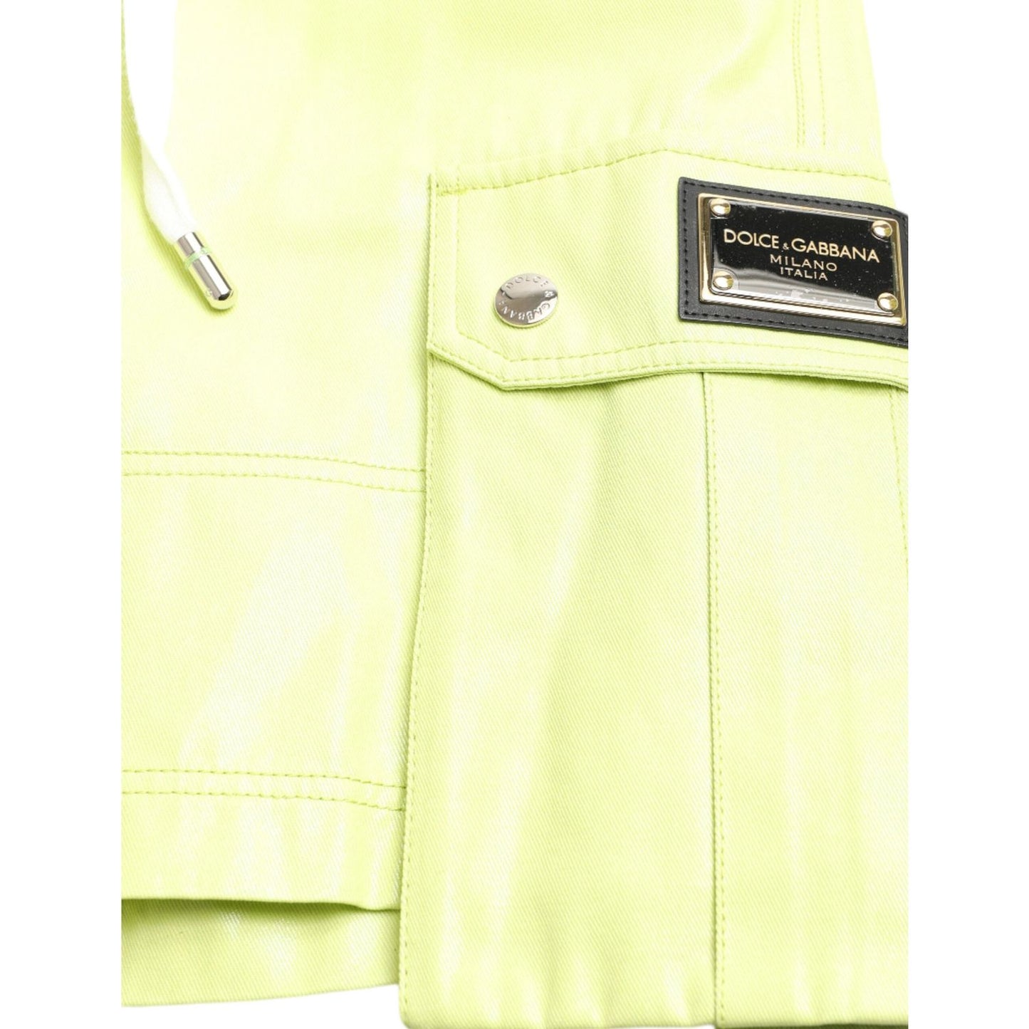 Dolce & Gabbana Light Green Cotton Men Cargo Bermuda Shorts PAN74874-50