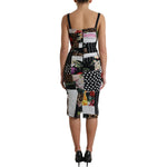 Dolce & Gabbana Multicolor Patchwork Midi Floral Leopard Bodycon Dress DR28960-40