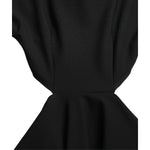 Dolce & Gabbana Black Viscose Cut Out A-line Long Sleeves Mini Dress DR28992-40