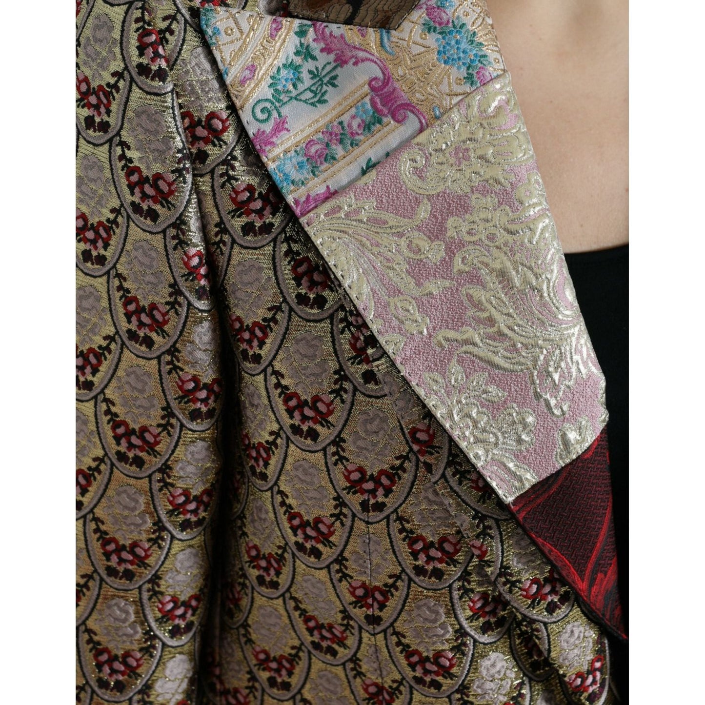Dolce & Gabbana Multicolor Floral Patchwork Jacquard Jacket JKT3315-40