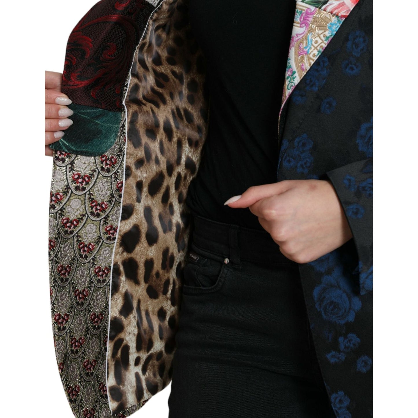 Dolce & Gabbana Multicolor Floral Patchwork Jacquard Jacket JKT3315-40