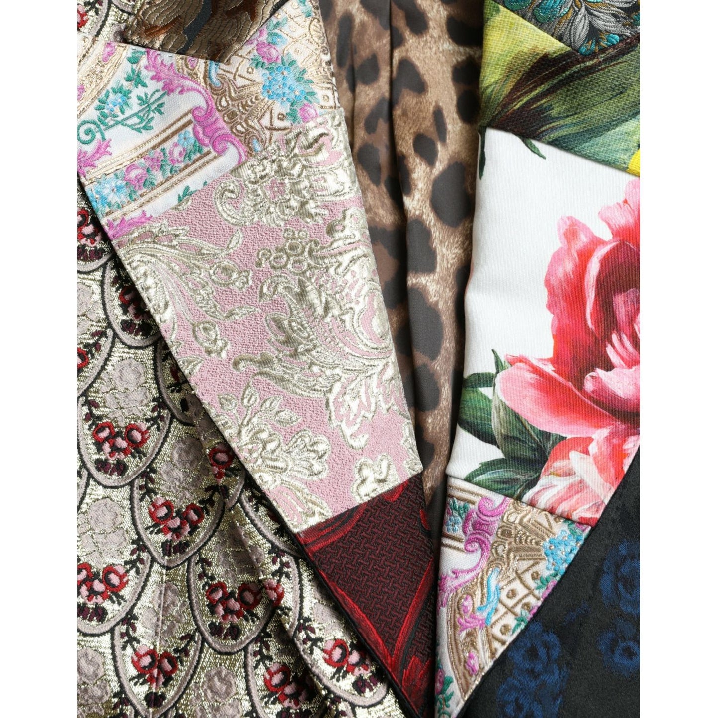 Dolce & Gabbana Multicolor Floral Patchwork Jacquard Jacket JKT3315-40