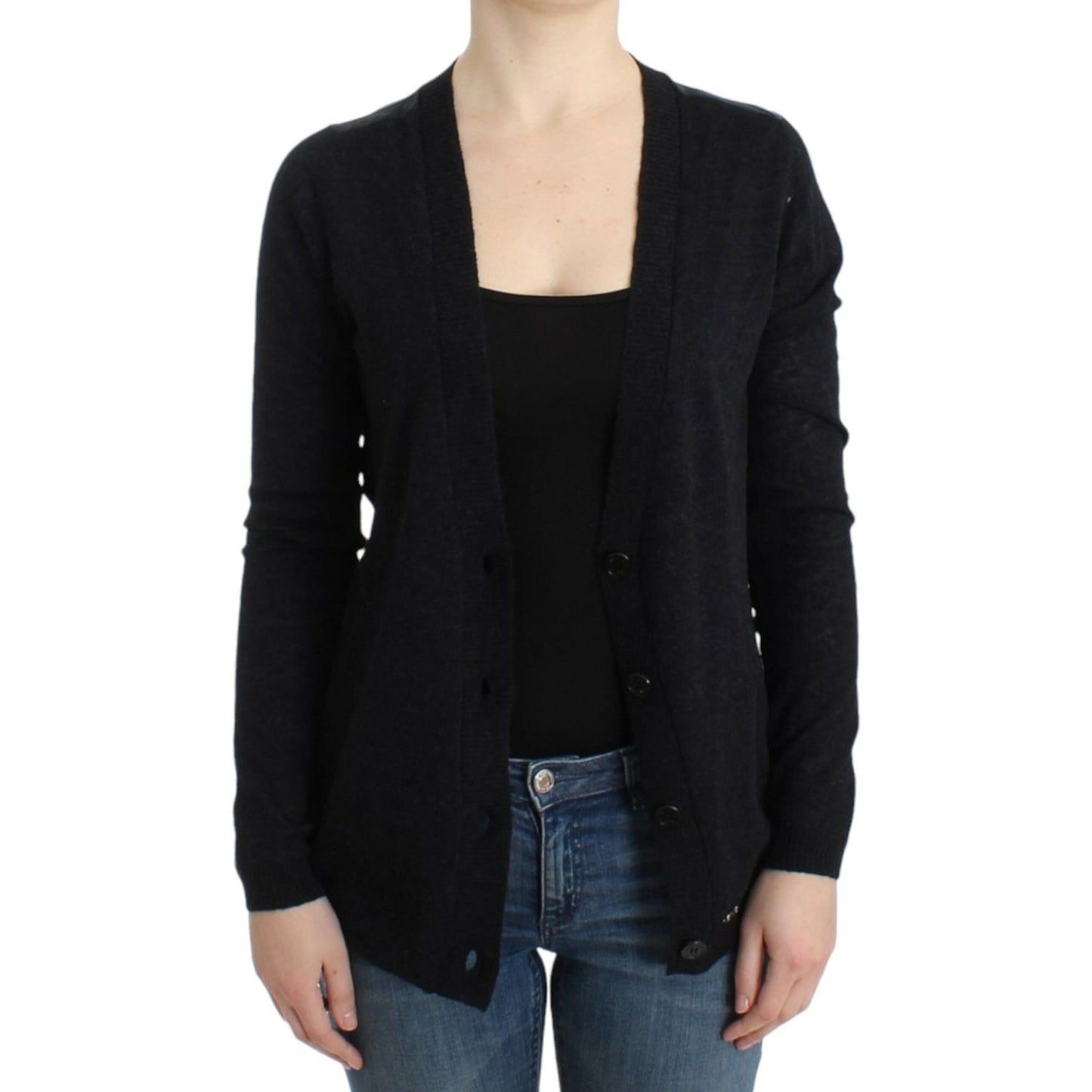 Costume National Gray wool alpaca cardigan SIG12056-1