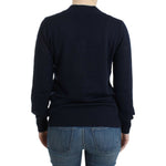 Costume National Dark blue V-neck wool sweater SIG12054-2