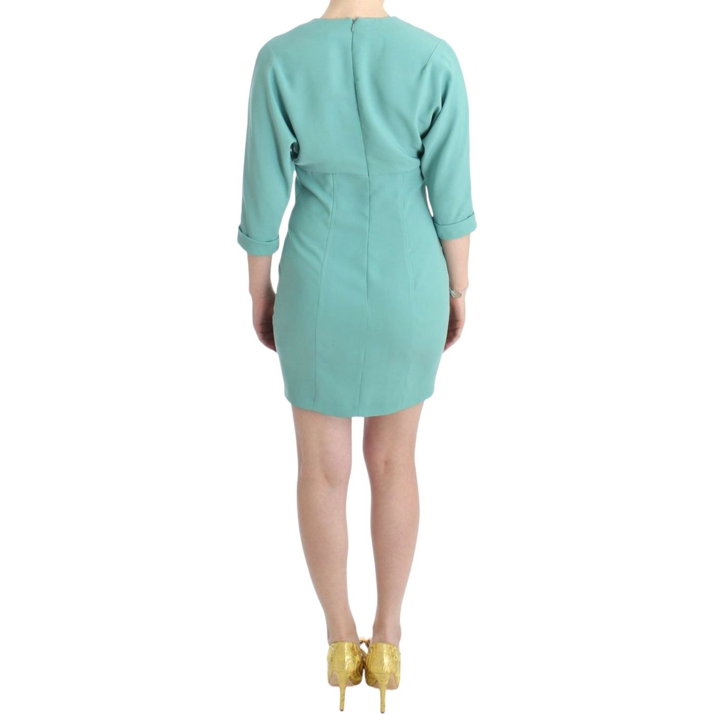 Costume National Green 3/4 sleeved sheath dress SIG11650-3