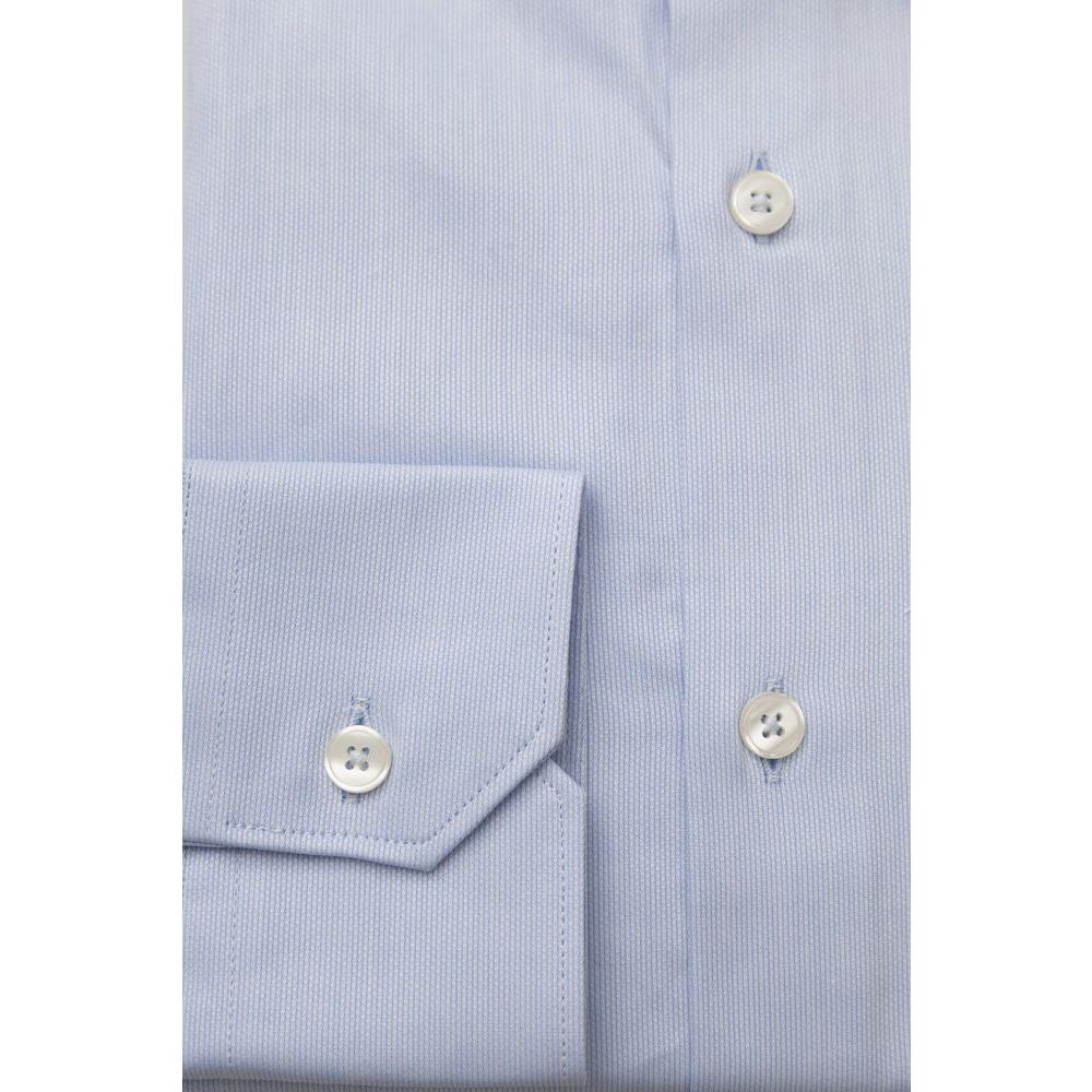 Bagutta Light Blue Cotton Men Shirt BA-23950-IT47 | 6XL